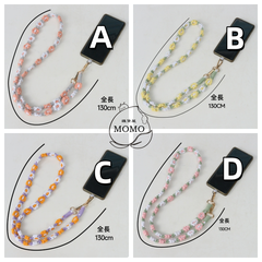マクラメ　お花　ショルダーストラップ　スマホストラップ　ハンドメイド　 マクラメ編み お花ショルダーストラップ　　スマホストラップ ハンドストラップ マクラメ 可愛い 花 フラワーストラップ　携帯ストラップ
