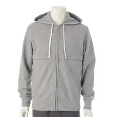 【希少】コムデギャルソン ジップアップパーカー 胸ロゴ Lサイズ グレー PLAY COMME des GARCONS プレイ コム デ ギャルソン パーカー 黒