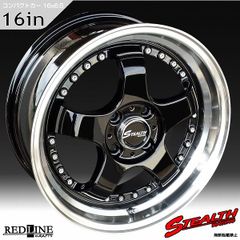 ステルスレーシング K36　16x6.5J　人気のスーパーディープリム!! コンパクトカー推薦ホイール4本セット