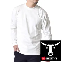 Hanes 長袖Tシャツ 《010ホワイト》 新品 未使用 ヘインズ BEEFY ビーフィー メンズ ロンT 綿 【C2H】【ゆうパケット】 ファッション