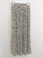 ◇ fifth フィフス ウエストゴム 総柄 ロング ギャザー スカート ベージュ ブラック レディース  【中古】 【1207060006907】のサムネイル