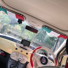 No.501 FIAT500  FIATパンダ　サンバイザーカバー2点セット　ハンドメイド