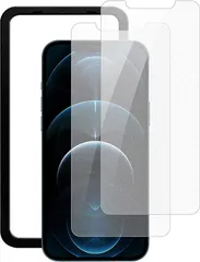 BLUE CRAFT BLUECRAFT ガラスフィルム 日本AGC素材採用強化ガラス 液晶保護フィルム 硬度9H 指紋防止 気泡防止 自動吸着 iPhone(マット 2枚セット ガイド枠付(12シリーズ,  iPhone 12 Pro Max)