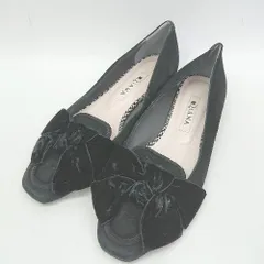 ◇ ⊂ DIANA ダイアナ エレガント系 リボンステッチパンプスシューズ サイズ22 ブラック系 レディース E  【1508060027498】