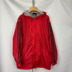 Adidas ナイロン フーディ コーチジャケット 万国旗タグ　裏地あり　サイズM　06111106　01　難あり