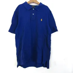 ポロラルフローレン ポロシャツ トップス 半袖 ポニーロゴ コットン キッズ 男の子用 L/G(14-16)サイズ ブルー POLO RALPH LAUREN 【中古】