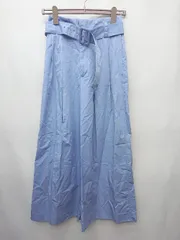 ◇ ◎⊂ ZARA ザラ ウエストベルト　タック ワイド　パンツ サイズXS ライトブルー レディース P  【1410160001820】