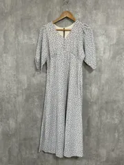 natural couture ナチュラルクチュール バックレースアップ花柄ワンピース Aライン ワンピース sizeF/水色 ■◇ レディース