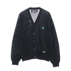 NEIGHBORHOOD (ネイバーフッド) 24SS PLAIN CARDIGAN ロゴ刺繍 ポリエステル混 長袖カーディガン ブラック 241FUNH-KNM02のサムネイル
