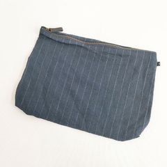 atelier naruse コットンウールボーダーニット 定価23100円 nakt-30 セーター ニット ライトグレー ブルー レディース アトリエナルセ【中古】5-0402M∞ atelier naruse(アトリエナルセ)コットン ウール ボーダー