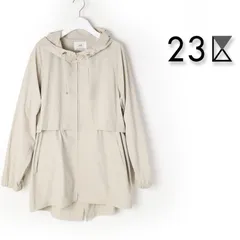 338 新品 23区 ナイロン2WAYストレッチ フーデットアウター 【洗える  