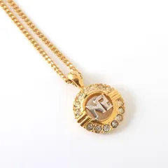 MHR0263 NINA RICCI ニナリッチ ネックレス ラインストーン ヴィンテージ ゴールド×シルバー ペンダント アクセサリー