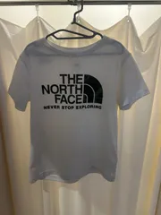 THE NORTH FACE ノースフェイス Tシャツ 半袖T ホワイト ドライ ミリタリー ロゴプリント サイズ130 A-1016