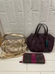 I【まとめ売り】COACH コーチ バッグ&財布 3点セット ハンドバッグ ショルダーバッグ 長財布 レディース ブランド オシャレ