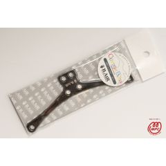 【サックス用】B.AIR V型プレート・ワイド：メッキ加工（色：ブラックニッケル）／バードストラップ／カスタムパーツ