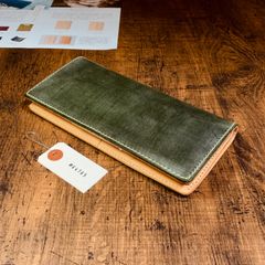 新作！二つ折り長財布 ブライドルレザー メンズ 財布 長財布 本革 ハンドメイド 男性 ロングウォレット 送料無料 本革 牛革