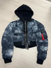 DIESEL(ディーゼル) フード ダブル 2Way タイダイ柄 MA-1ジャケット