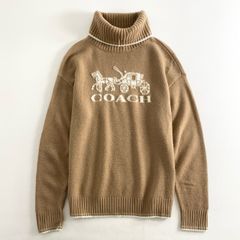 33h30 COACH コーチ フロントロゴ カシミヤ入り タートルネック ニット