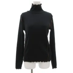 B&Y ユナイテッドアローズ BEAUTY&YOUTH ビューティー&ユース メローステッチ タートルネック カットソー リブニット 長袖 黒 ブラック 茶 ブラウン 1612-225-5002 /GV ■GY43