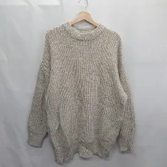 ◇ ⊇ AMERICAN HOLIC アメリカン ホリック 長袖 ニット セーター サイズF グレージュ系 レディース E  【1409100002355】