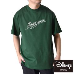ミッキーマウス 半袖Tシャツ 《6-4グリーン》新品 未使用 正規品 メンズ ディスニー tシャツ 綿 ワイド ビッグT バックプリント Mickey Mouse【C5Z】【メール便2】ファッション メンズ M L XL 夏