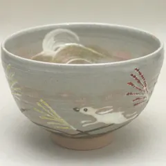 茶道具　平安巌造　夕顔絵茶碗　茶碗　抹茶 茶道具 平安巌造 夕顔絵茶碗 茶碗 抹茶 工芸品