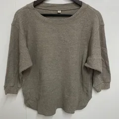 UNIQLO　ユニクロ　七分袖　ベージュ　無地　シンプル　定番　Lサイズ