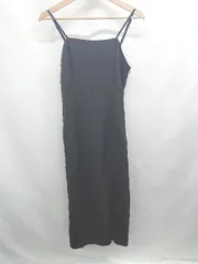 ◇ ⊂ SPRAY PREMIUM スプレイ シンプル ノースリーブ ロング キャミワンピース サイズ表記なし ブラック系 レディース E  【1508060025517】