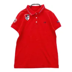 サイズ：0 MASTER BUNNY EDITION マスターバニーエディション  半袖ポロシャツ  レッド系 [240101207575]# ゴルフウェア レディース ストスト