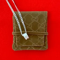 極 美品 希少品 袋付き GUCCI グッチ カット アウト Gリング モチーフ ネックレス シルバー925 チェーン ペンダント シルバー 1635c
