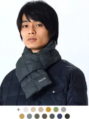 TAION タイオン マフラー レディース メンズ かわいい シンプル 暖かい 毛が付かない ベーシック ダウンマフラー ショートマフラー ダウンマフラー TAION-201A