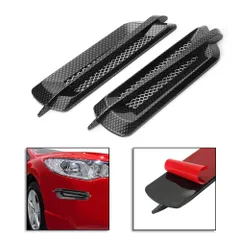 カーボン調 ダミー ダクト 左右セット 汎用 両面テープ 貼り付け フェンダーなどに 外装 ドレスアップ カスタム サイド フィン フェンダーダクト 【カー用品のお店BeeTech】カスタマイズ 車用品 ドレスアップ 外装パーツ アクセサリー