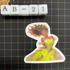 防水ステッカー　プリンセス　お姫様　イラスト　かわいい　装飾　シール　AB-21