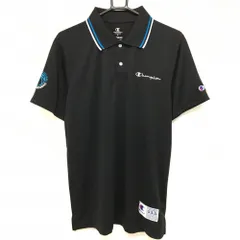 【新品】チャンピオン 半袖ポロシャツ 黒 襟ライン 遮熱 吸水拡散 高通気 UVカット メンズ XL ゴルフウェア Champion