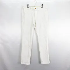 グリーンレーベルリラクシング ユナイテッドアローズ green label relaxing パンツ ボトムス チノパン スリム ストレート ストレッチ L アイボリー ※EKM