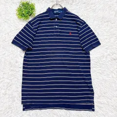 【ポロバイラルフローレン】 半袖ポロシャツ ゴルフ メンズポロ (M) ボーダー
