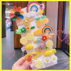 【可愛い♡】ヘアピンアクセサリー豪華14点セット キッズ 子供ヘアクリップ
