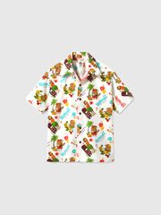 SUN SURF サンサーフ アロハ 2025 COTTON SEERSUCKER OPEN SHIRT TRIP TO HAWAII by 柳原良平 with MOOKIE アロハシャツ メンズ Hawaiiへ行こう 綿 100% SS39537