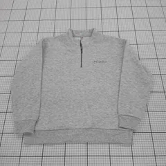 ◇ ⊇ MARVEL マーベル 裏起毛 ハーフジップ 長袖 トレーナー サイズM ライトグレー系 レディース E  【1508260059077】