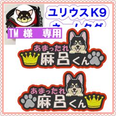 TM 様　専用　ユリウスk9 キロナイナー　ネームタグ　刺繍名前ワッペン　ハーネス名札　犬用品　犬