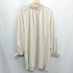 ◇ ⊂ Ambre Neige　アンブルネージュ 長袖 ブラウス サイズL ベージュ レディース E  【1410100002078】