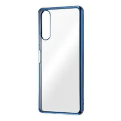 【新品・2営業日で発送】レイ・アウト Xperia 10 IV TPUソフト メタリックフレーム／ブルー(RT-RXP10M4HT2／AM)