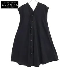 Y's ワイズ 【23SS】YZ-D83-003 COTTON THIN TWILL FRENCH SLEEVE DRESS フロントボタン ノースリーブ 2のサムネイル