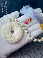 天然マンモス牙手彫り老子説教ネックレス - メルカリ