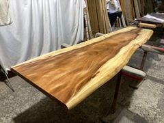 樺桜 一枚板 カウンター テーブル シェルフ オープンシェルフ ラック