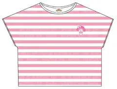 【中古】Tシャツ(キャラクター) トド松×マイメロディ ボーダーTシャツ ピンク フリーサイズ 「おそ松さん×サンリオキャラクターズ」