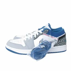 ナイキ NIKE タグ付き Air Jordan 1 Low True Blue スニーカー ローカット DM1199-140 白 ホワイト 青 ブルー グレー US9 27㎝ 靴 ★AA☆