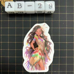 防水ステッカー　プリンセス　お姫様　イラスト　かわいい　装飾　シール　AB-29