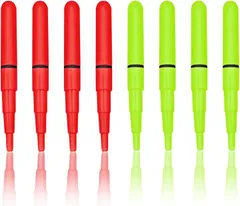 RIZES led ライト 夜 釣り 電気 ウキ トップ 棒 浮き 海 サビキ ケミカルライト スワン 飛ばし 光る フカセ 夜光 ヘラウキ 夜釣り( イエロー＆レッド, 各色４本)