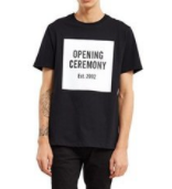 OPENING CEREMONY オープニングセレ Ｔシャツ 半袖 夏 ブラック xsサイズ プリント